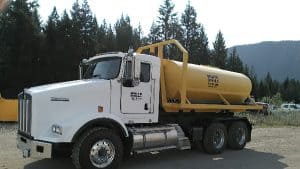 White Disposal Truck