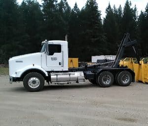 White Disposal Truck